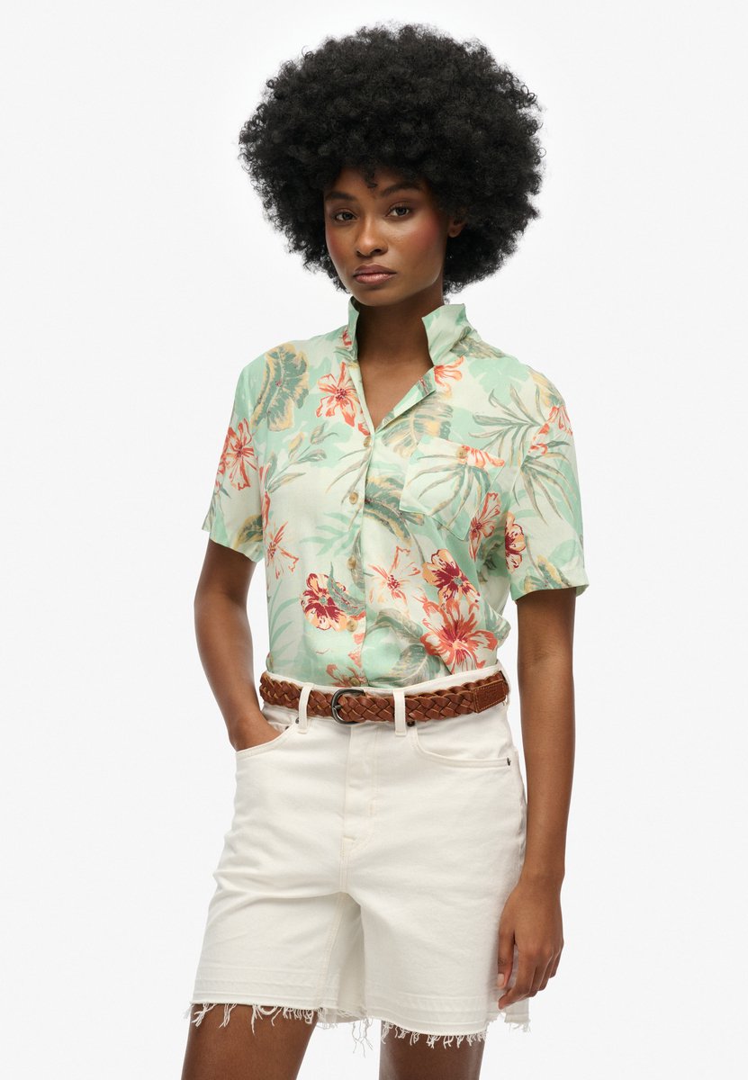 Superdry Beach Resort overhemd Dames Shirts Mint