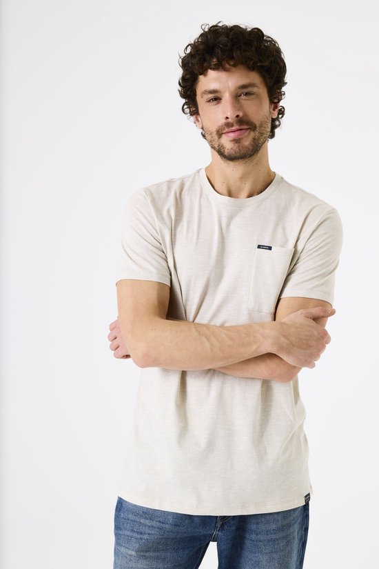 GARCIA Heren Effen T-shirt Bruin Korte mouw bol