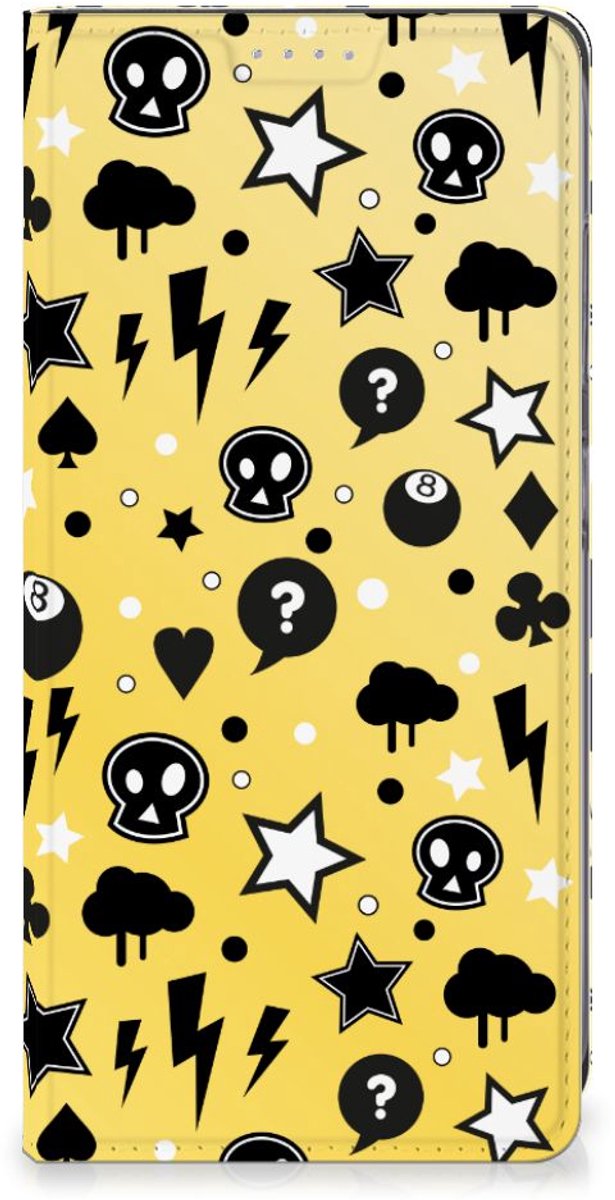 Mobiel BookCase Samsung Galaxy S24 Plus Punk Geel