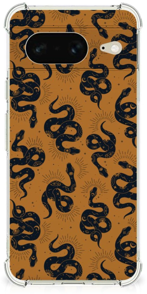 TPU Case Anti-Shock voor Case Anti-shock voor Google Pixel 8 Snakes