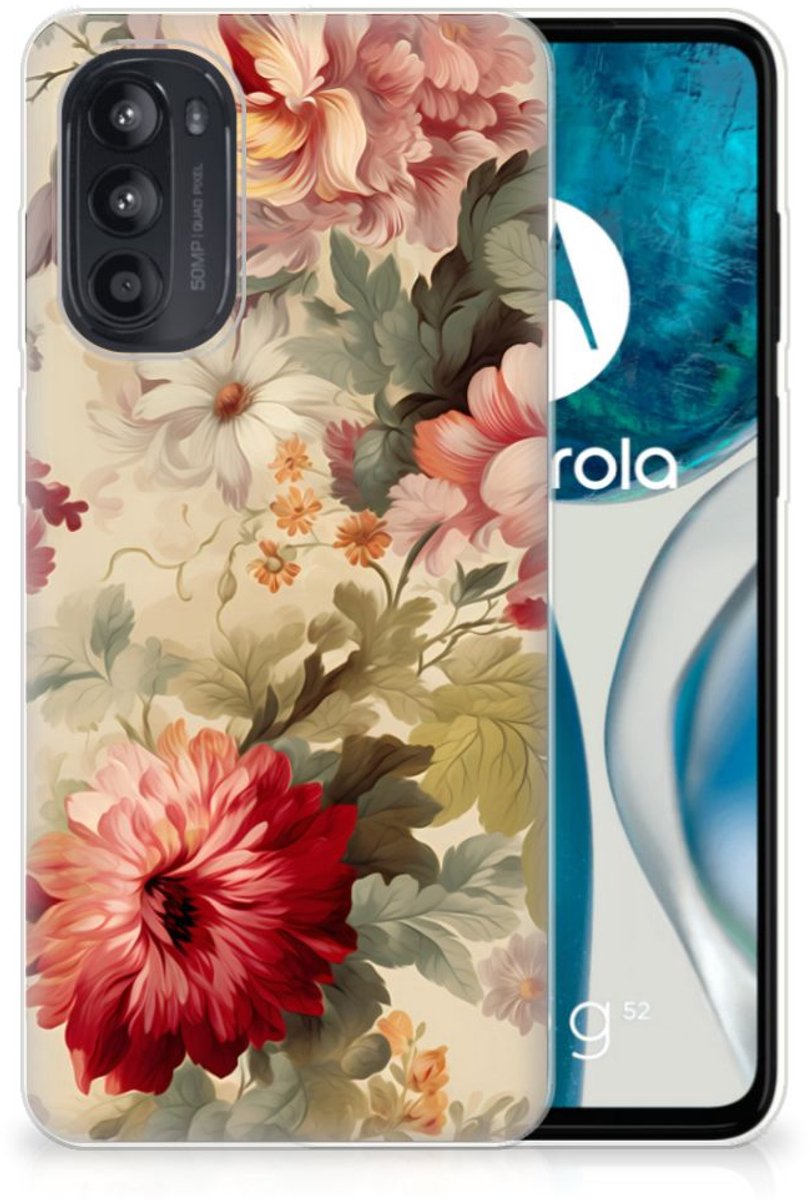 TPU Case voor Motorola Moto G52/G82 Bloemen