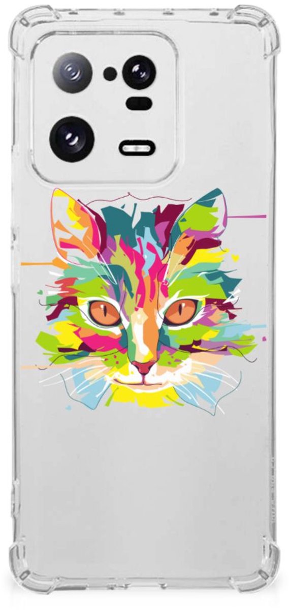 Xiaomi 13 Pro Stevig Bumper Hoesje Cat Color