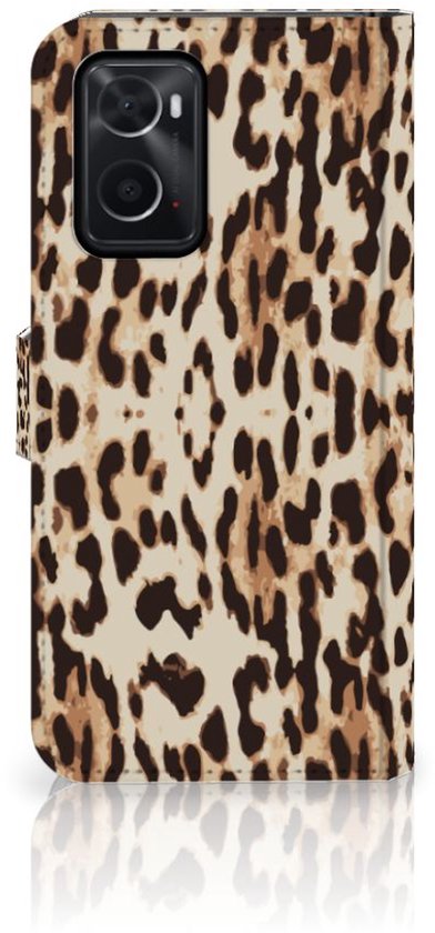 Couverture de livre OPPO A76 | A96 Coque Smartphone Léopard