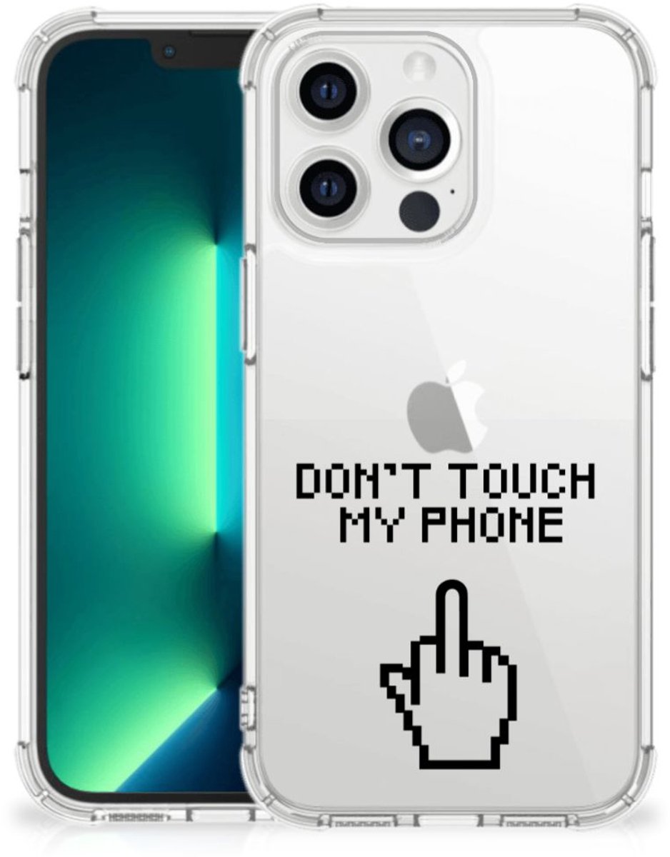iPhone 13 Pro Max Anti Shock Case Finger Don't Touch My Phone