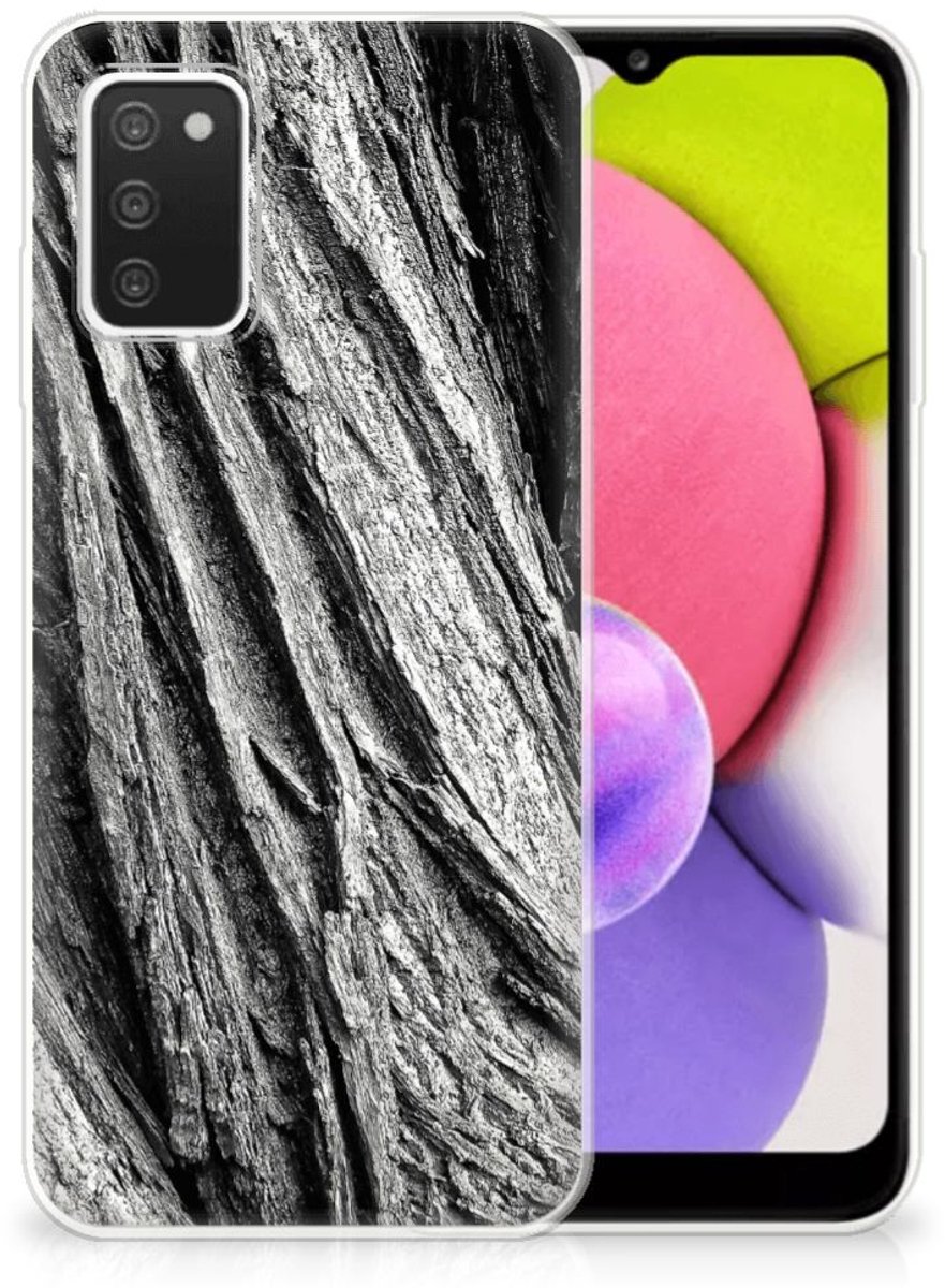 Back Cover voor Bumper Hoesje Samsung Galaxy A03S Boomschors Grijs