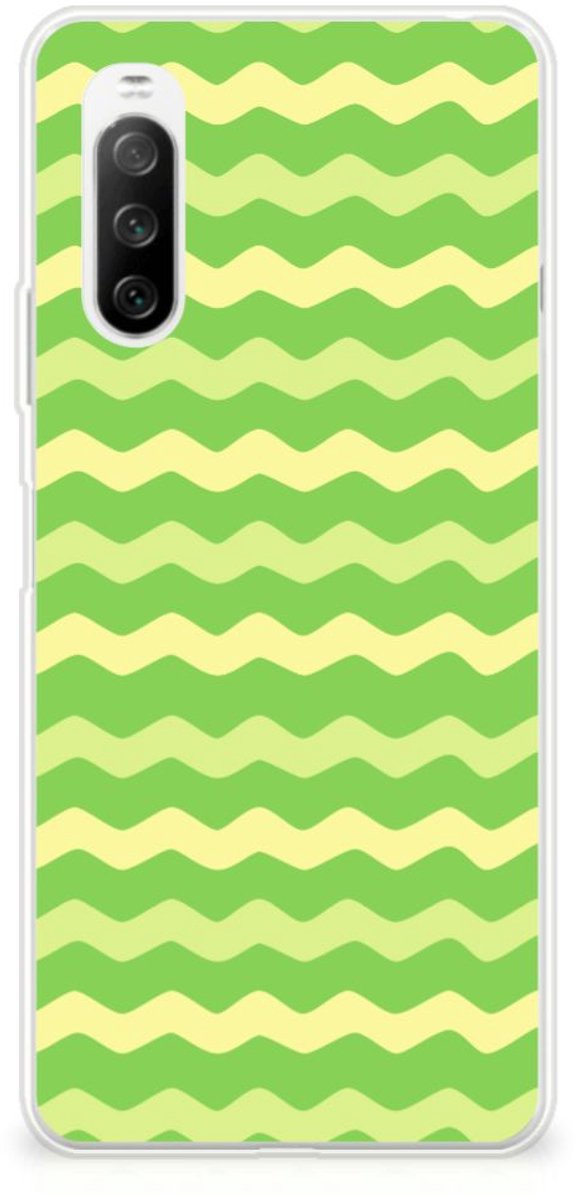 Sony Xperia 10 III TPU bumper Waves Green