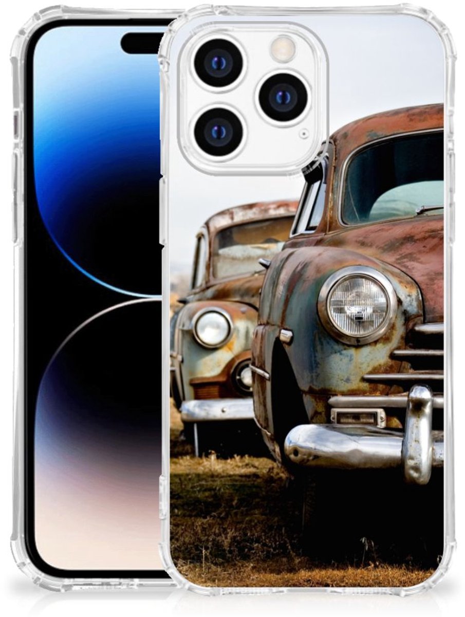 Apple iPhone 14 Pro Max Anti-shock Hoesje met foto Vintage Auto