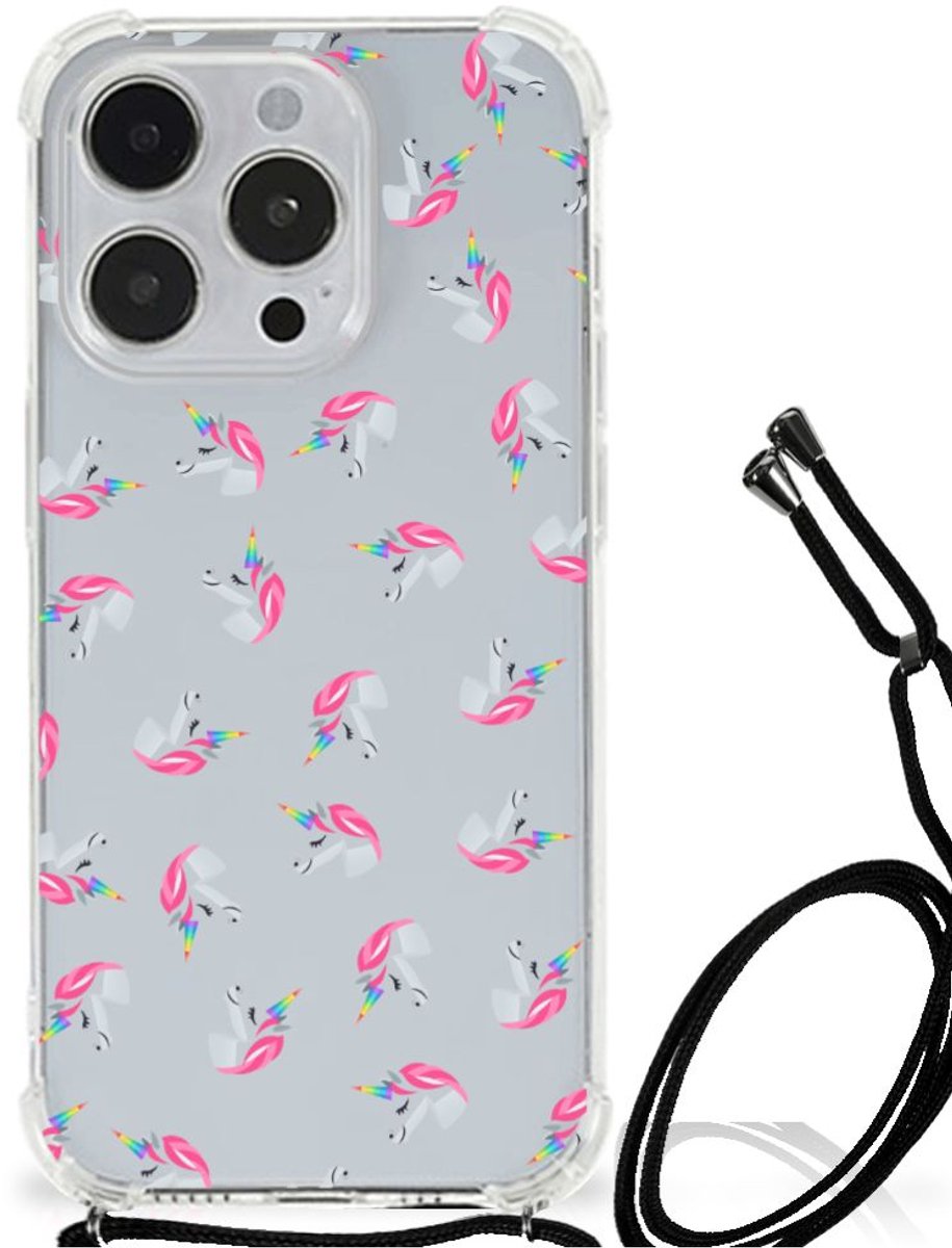 Doorzichtige Silicone Hoesje voor iPhone 14 Pro Max Unicorns