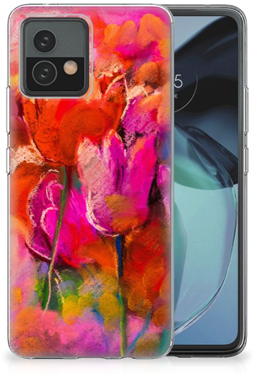 Back Cover voor Hoesje maken Motorola Moto G72 Tulips
