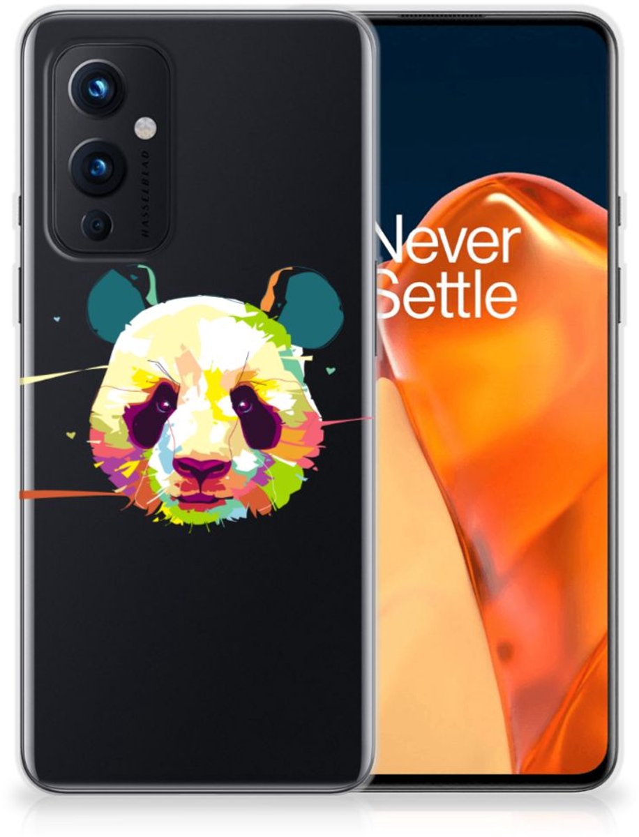 TPU Hoesje voor OnePlus 9 Telefoonhoesje met Naam Panda Color
