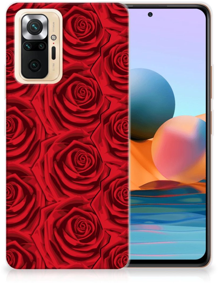 Xiaomi Redmi Note 10 Pro TPU Case Red Roses