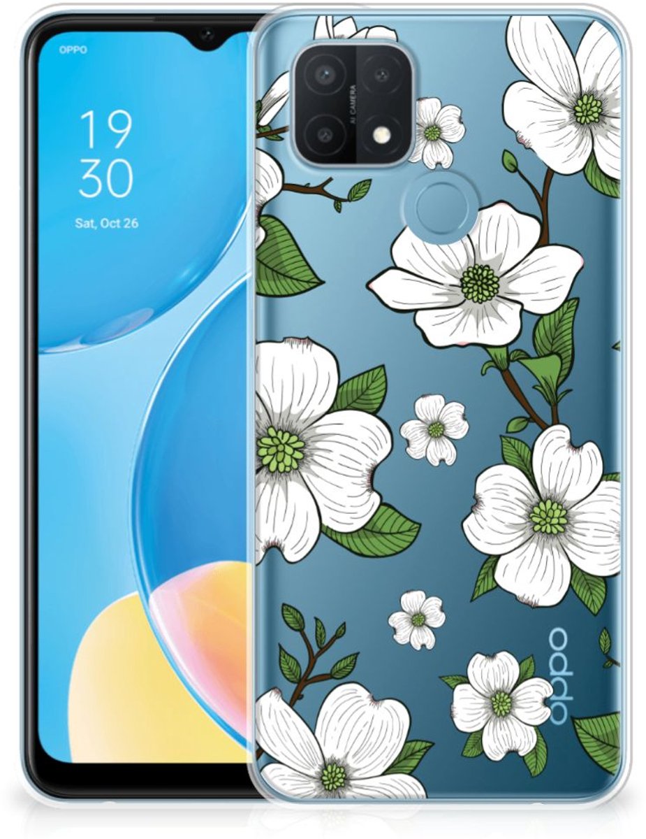 OPPO A15 TPU Case Dogwood Flowers