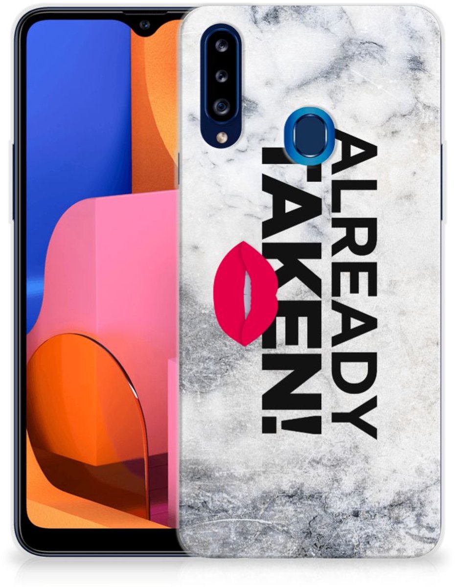 Samsung Galaxy A20s Siliconen hoesje met naam Already Taken White