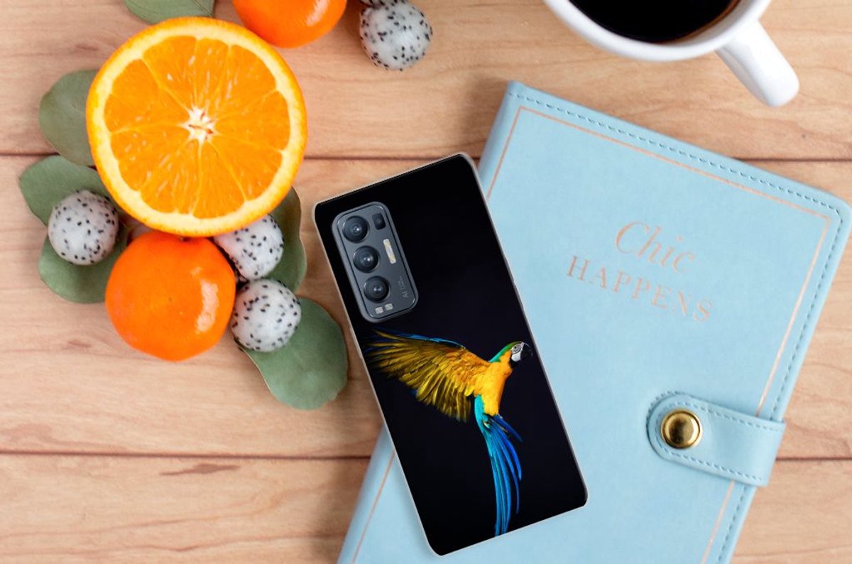 OPPO Find X3 Neo TPU Hoesje Papegaai