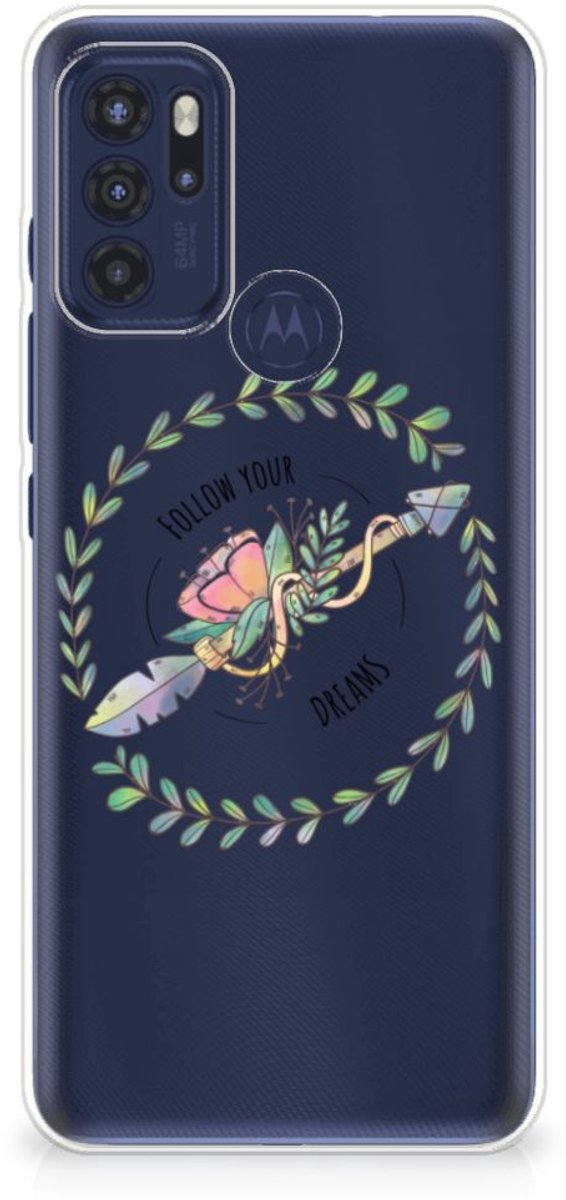 Motorola Moto G60s Telefoonhoesje met Naam Boho Dreams