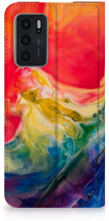 Étui support OPPO A16/A16s Smart Cover Aquarelle Foncé