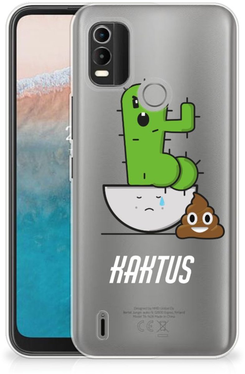 Nokia C21 Plus Telefoonhoesje met Naam Cactus Poo