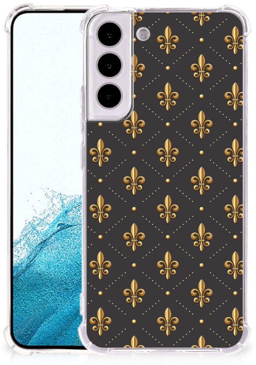 Samsung Galaxy S22 Plus Doorzichtige Silicone Hoesje Franse Lelie