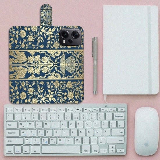 Portefeuille Livre Xiaomi Poco X5 Pro | Note 12 Pro 5G Coque Téléphone Fleurs beiges