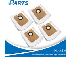 Philips HomeRun 7000 Series Aqua XU7000/01 Stofzakken (4 Stuks, Plus.Parts® alternatief voor XV1472/00)