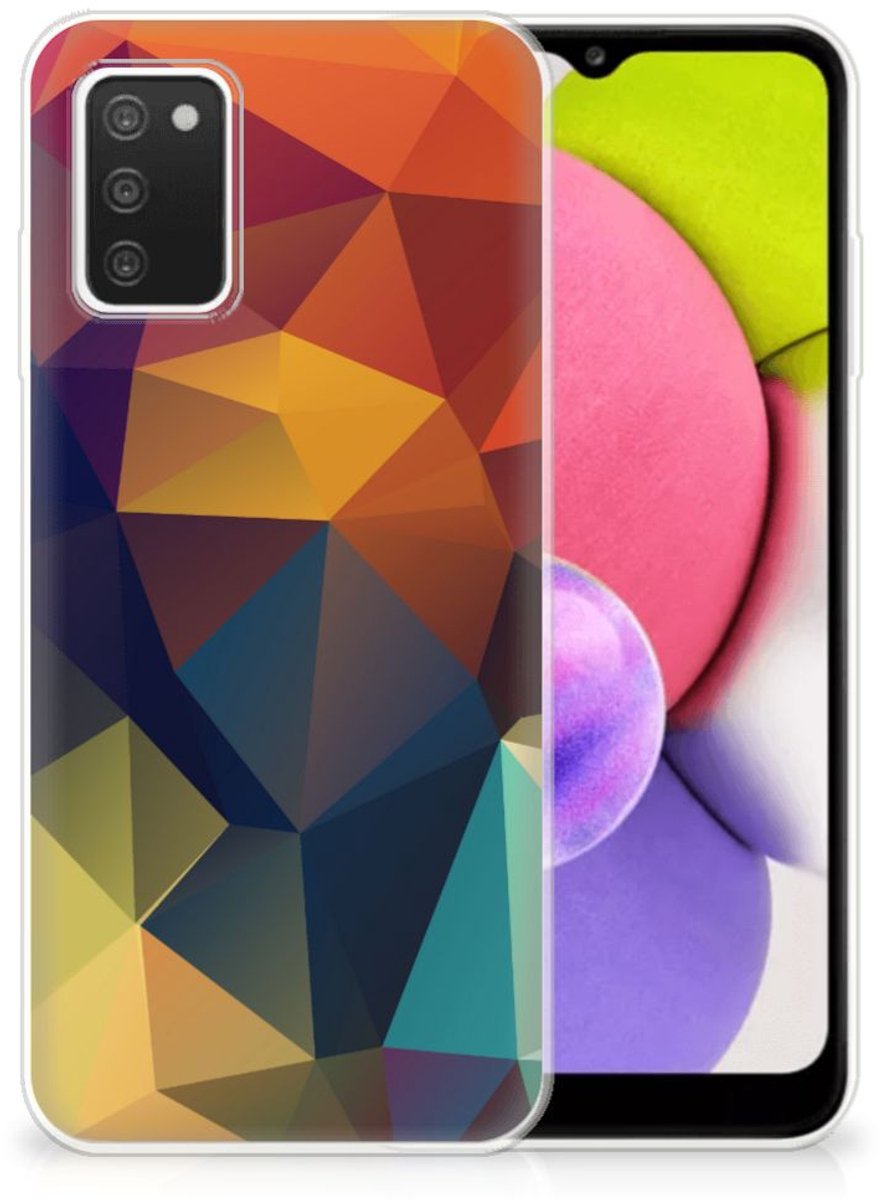 Samsung Galaxy A03S TPU Hoesje Polygon Color