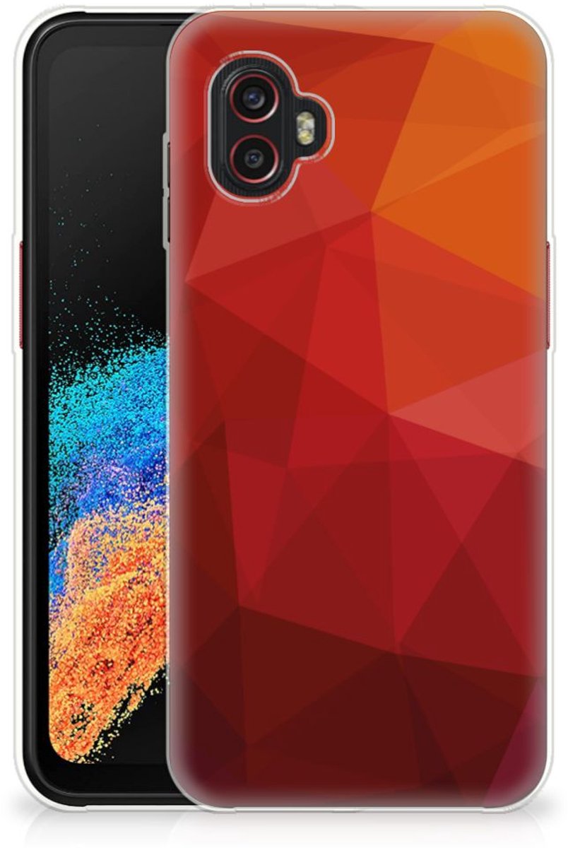 TPU Hoesje voor Samsung Galaxy Xcover 6 Pro Polygon Red