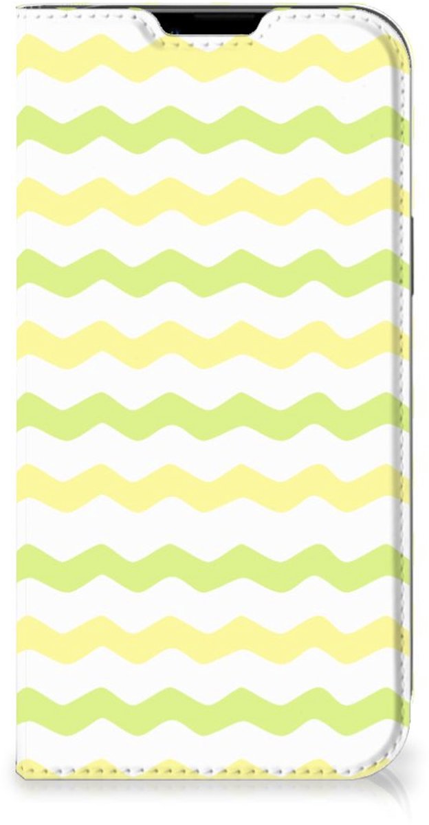 Apple iPhone 14 Plus Hoesje met Magneet Waves Yellow