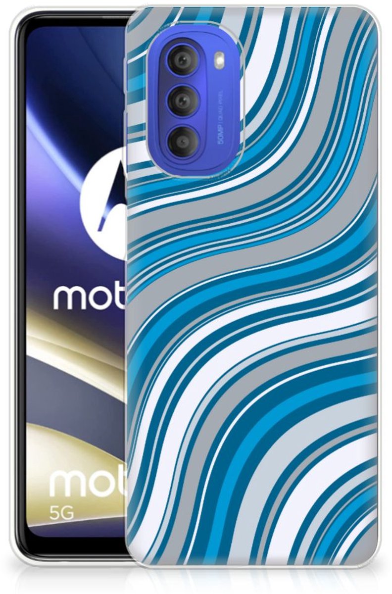 Motorola Moto G51 5G TPU bumper Waves Blue