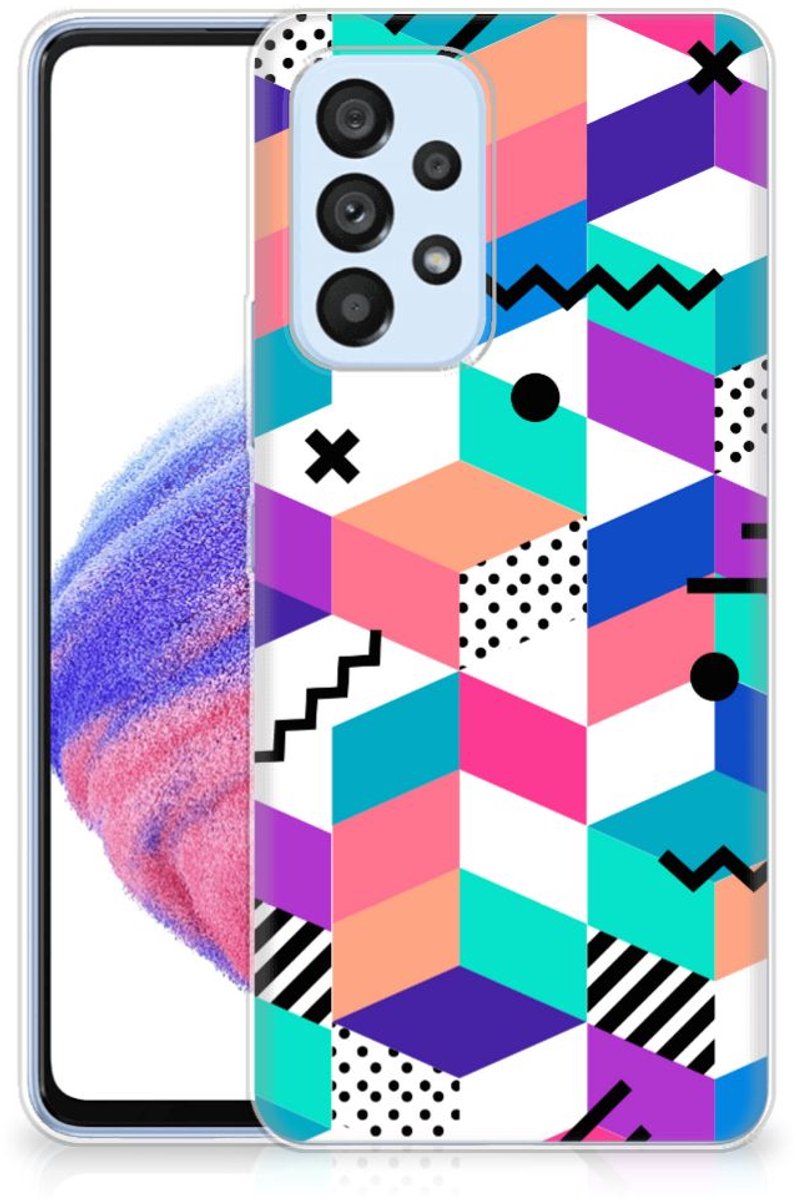Samsung Galaxy A53 5G TPU Hoesje Blokken Kleurrijk