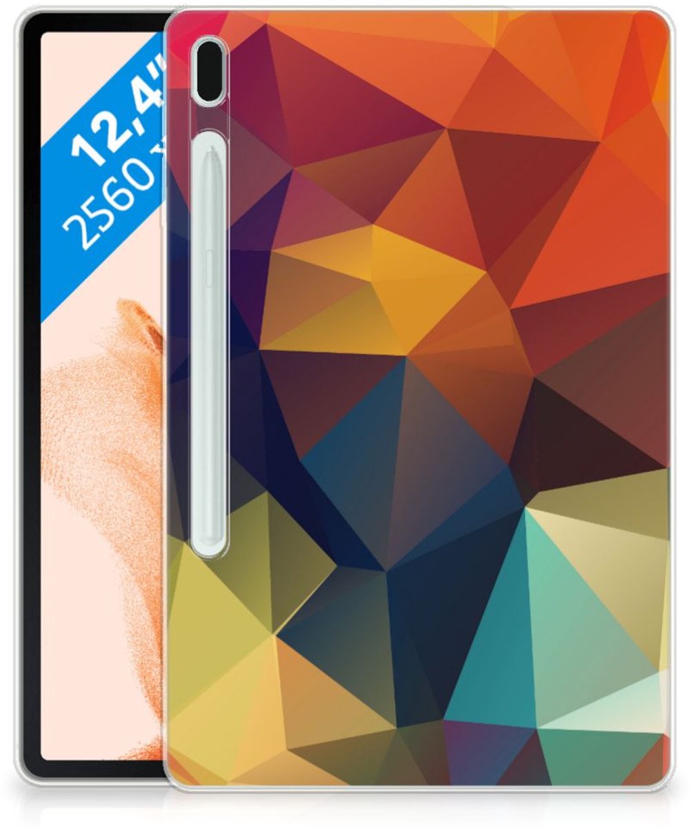 Samsung Galaxy Tab S7FE Back Cover Polygon Color