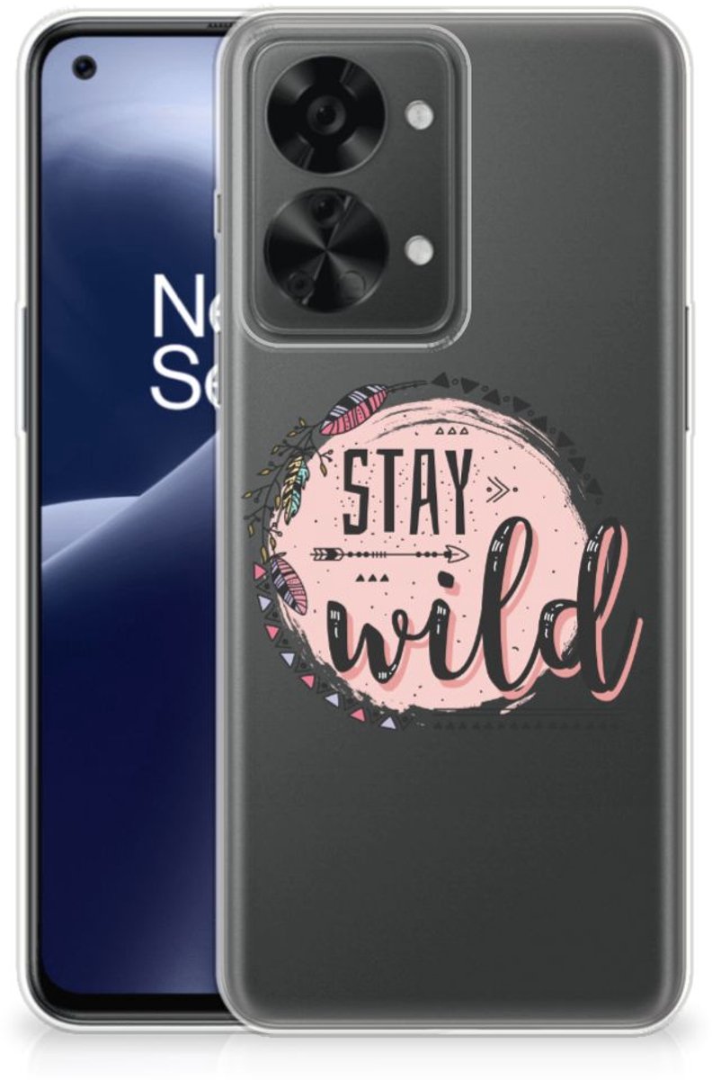OnePlus Nord 2T Telefoonhoesje met Naam Boho Stay Wild