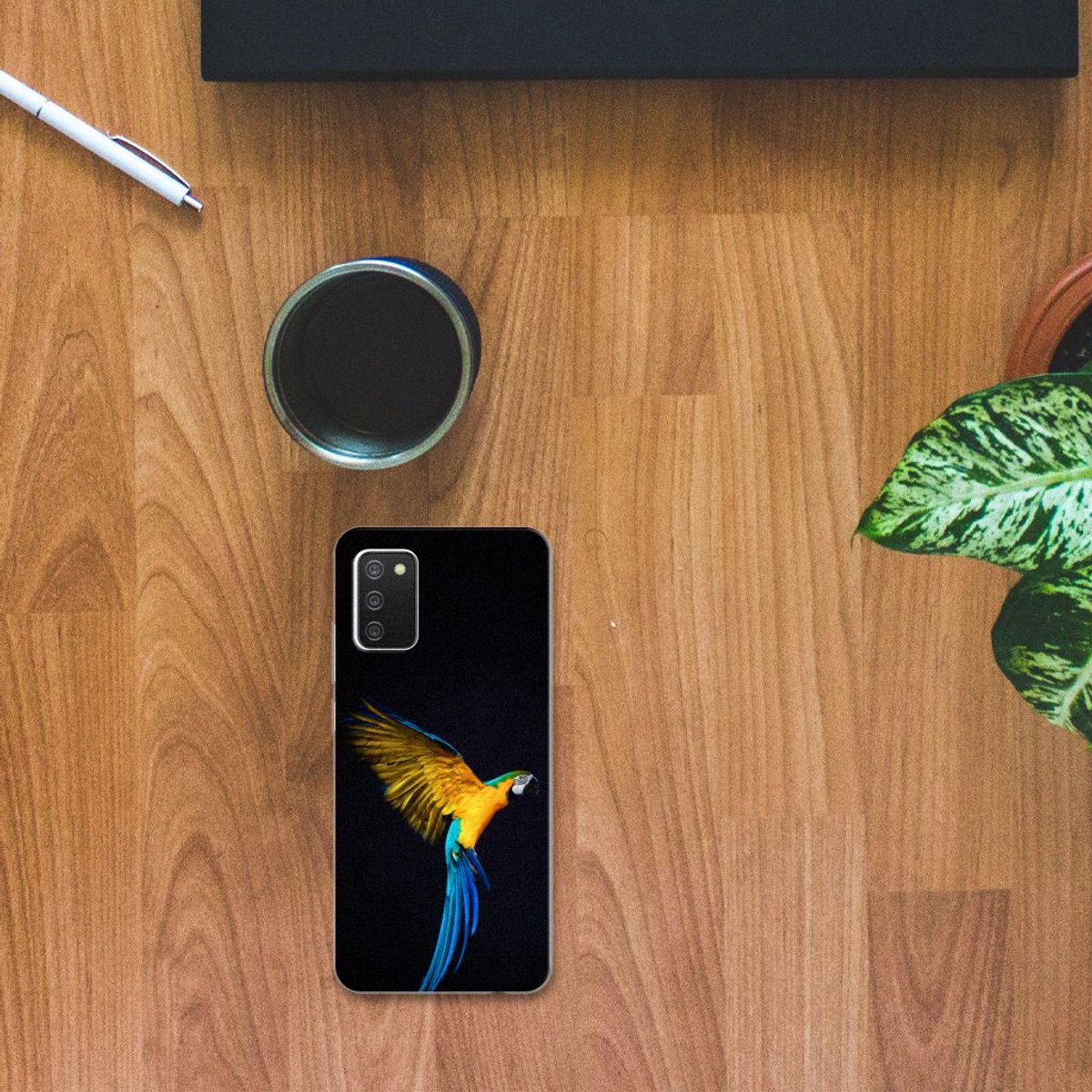 Samsung Galaxy A02s TPU Hoesje Papegaai