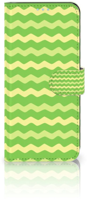 Étui de téléphone OPPO A74 4G Étui de livre Waves Vert