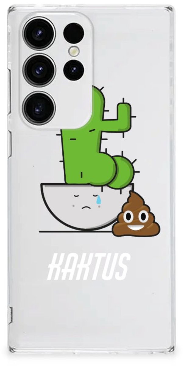 Samsung Galaxy S23 Ultra Telefoonhoesje met Naam Cactus Poo