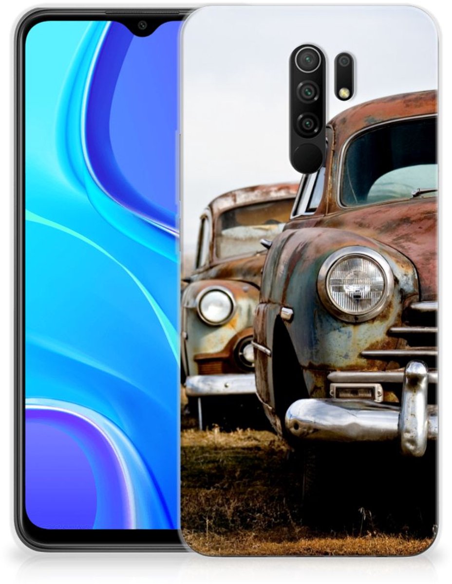 Xiaomi Redmi 9 Siliconen Hoesje met foto Vintage Auto