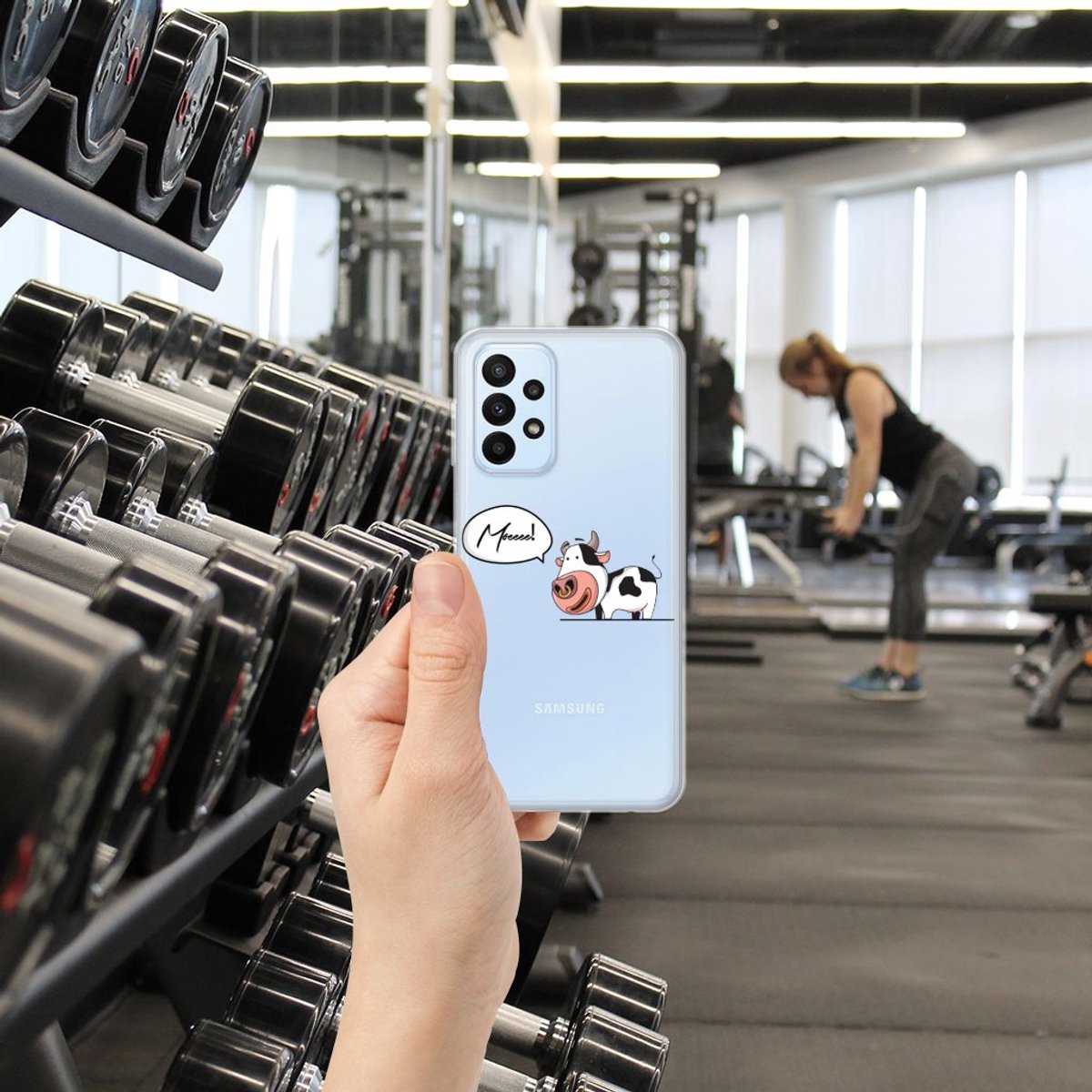 Samsung Galaxy A23 Telefoonhoesje met Naam Cow