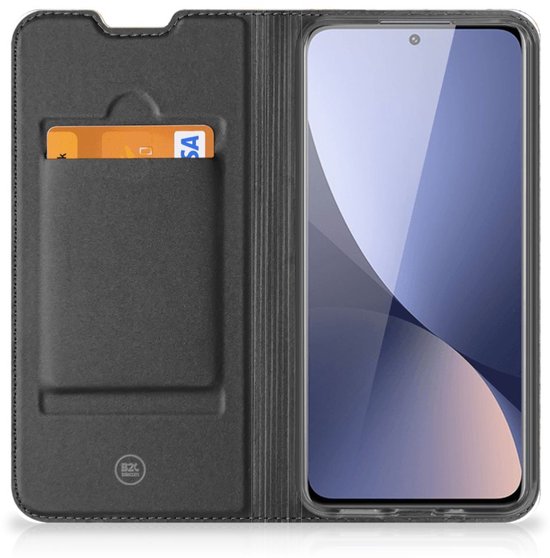 Coque Xiaomi 12 | 12X Étui à Rabat Marbre Blue Or