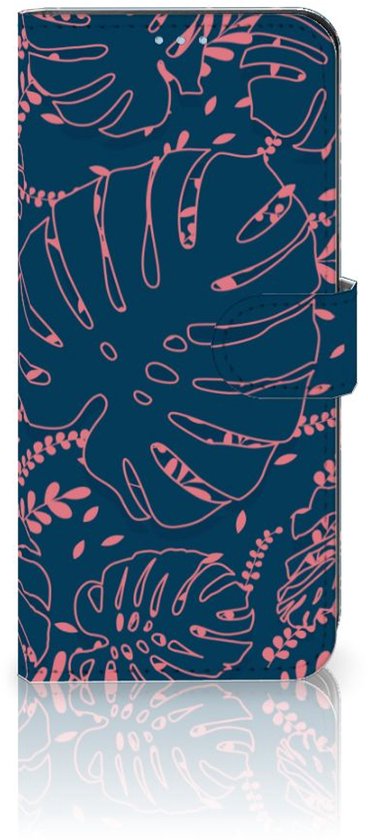 Portefeuille Samsung Galaxy A21s Coque Compatible avec Feuilles De Palmier