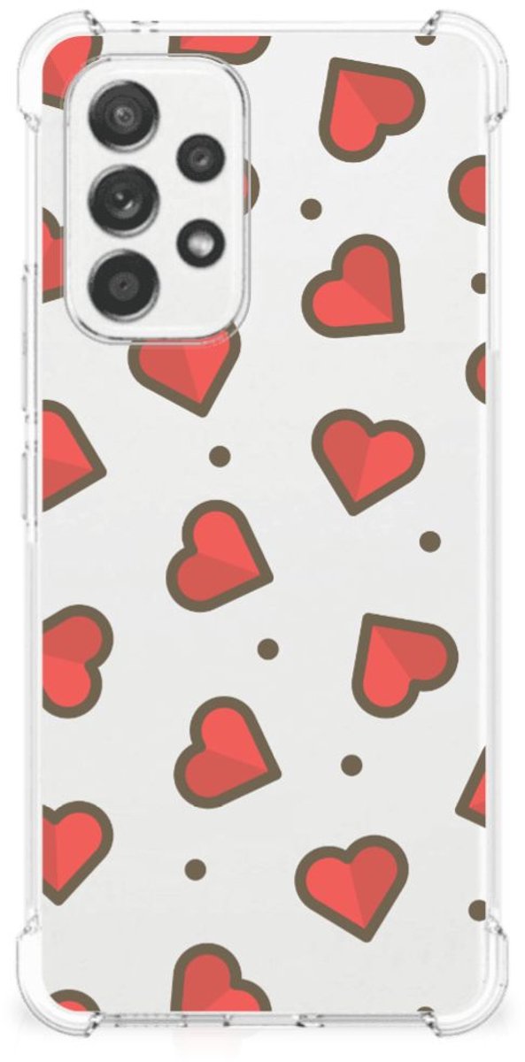 Samsung Galaxy A53 5G Doorzichtige Silicone Hoesje Hearts