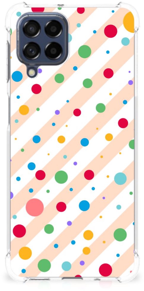 Samsung Galaxy M53 Doorzichtige Silicone Hoesje Dots