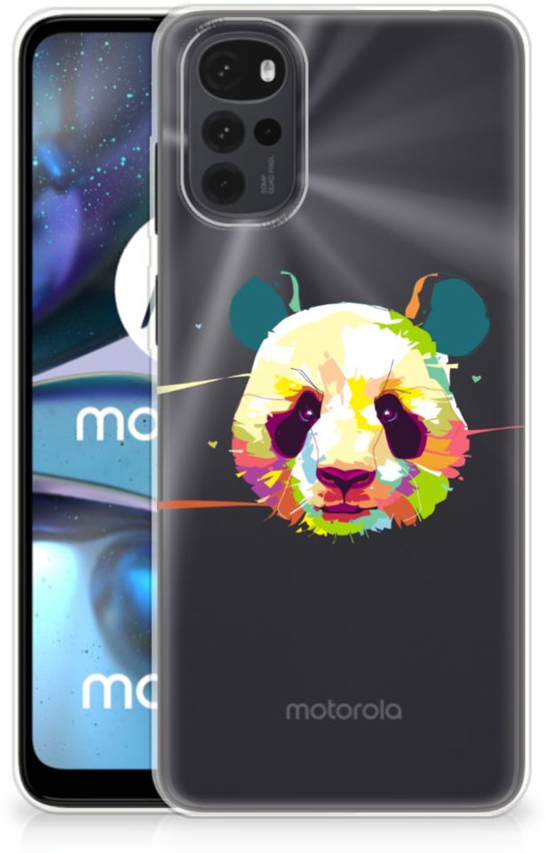 Motorola Moto G22 Telefoonhoesje met Naam Panda Color