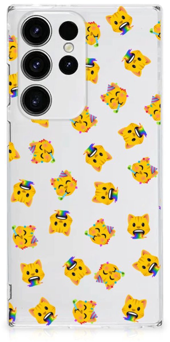 TPU bumper voor Samsung Galaxy S23 Ultra Katten Emojis