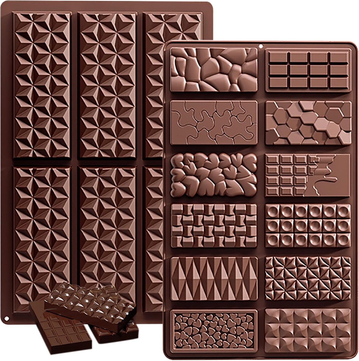 La'Moussawi ® Flexibele Chocoladevormen Set voor Creatieve DIY Chocoladeprojecten