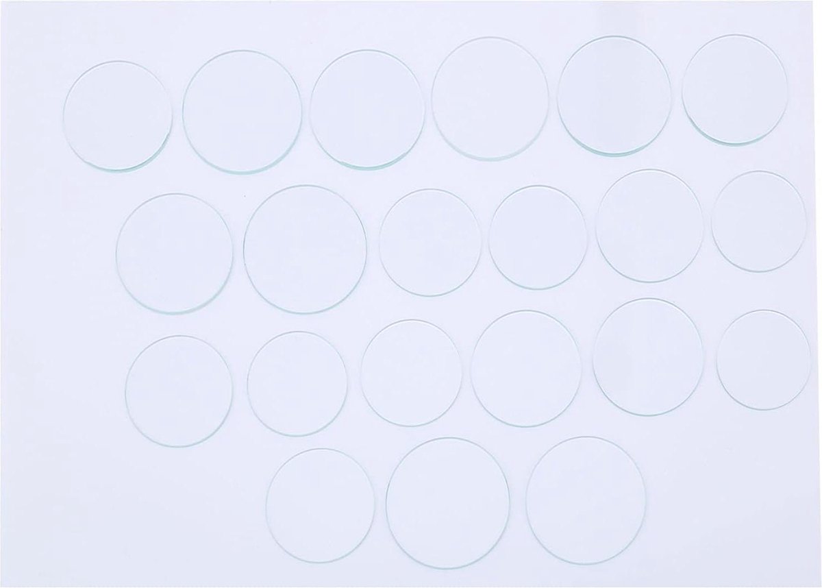 Content in HTML 21st 35-45mm Platte Horloge Glas Lens Kristallen Lens Mineraal Glas Vervangende Onderdelen Horlogemaker Reparatie .