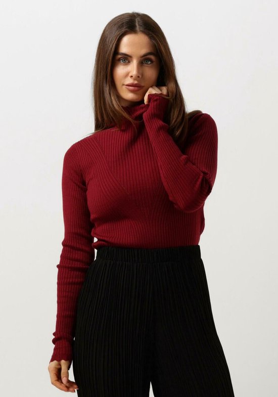 AAIKO Vida Ruffle Vis 301 Sweaters Tops & T-shirts Dames - Shirt - Rood - Maat XXL