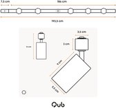 Focus III Railverlichting set 1-Fase - GU10 – 200cm - 5 spots - Railsysteem - Zwart