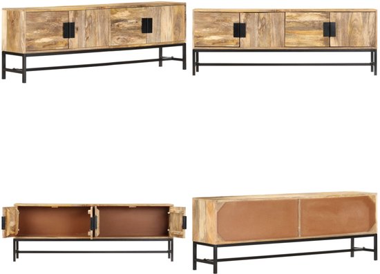 Bridgeville Tv-meubel met houten poten 69,5x30x50 cm gerookt eikenkleurig