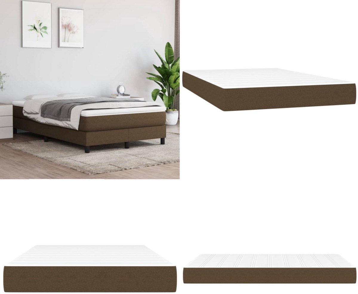 vidaXL Pocketveringmatras 120x200x20 cm stof donkerbruin - Pocketveringmatras - Pocketveringmatrassen - Matras - Pocketvering Matras