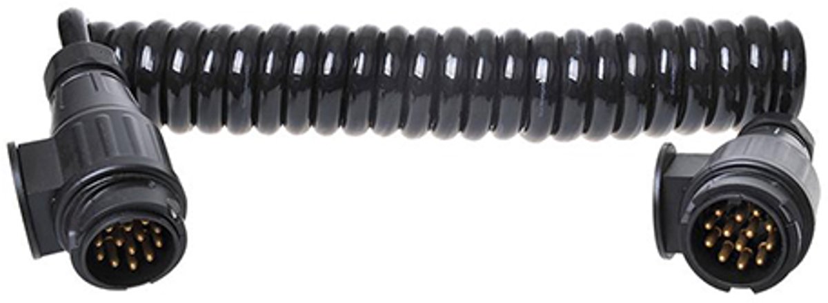 Spiraalkabel 12 Volt 2 x 13 polig PVC