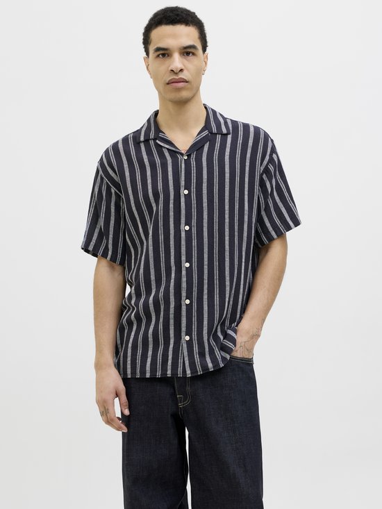 Jack & Jones Heren Overhemd JJEENZO STRIPE RESORT SHIRT bequem Veelkleurig XL Volwassenen